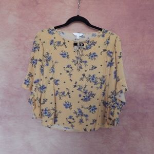 Yellow Floral Top / Lauren Conrad
